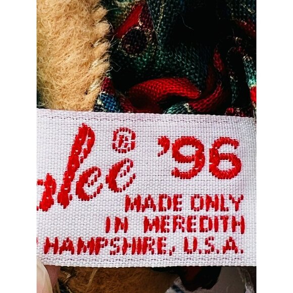 Annalee Christmas Mouse Gift 6 inch Vintage 1996 Green Bow Closed Eyes Mouth - Picture 13 of 14